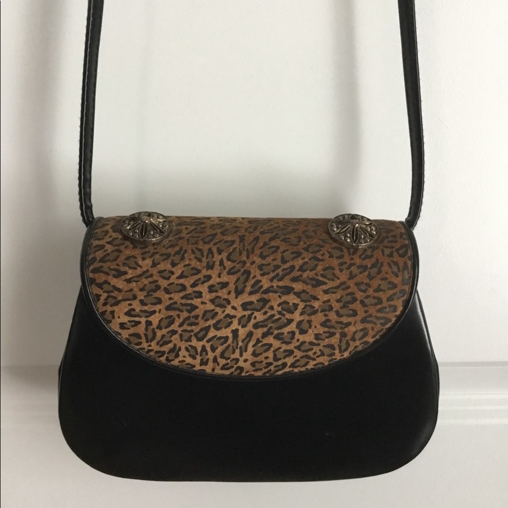 Brand Unknown Animal Print/Black Leather